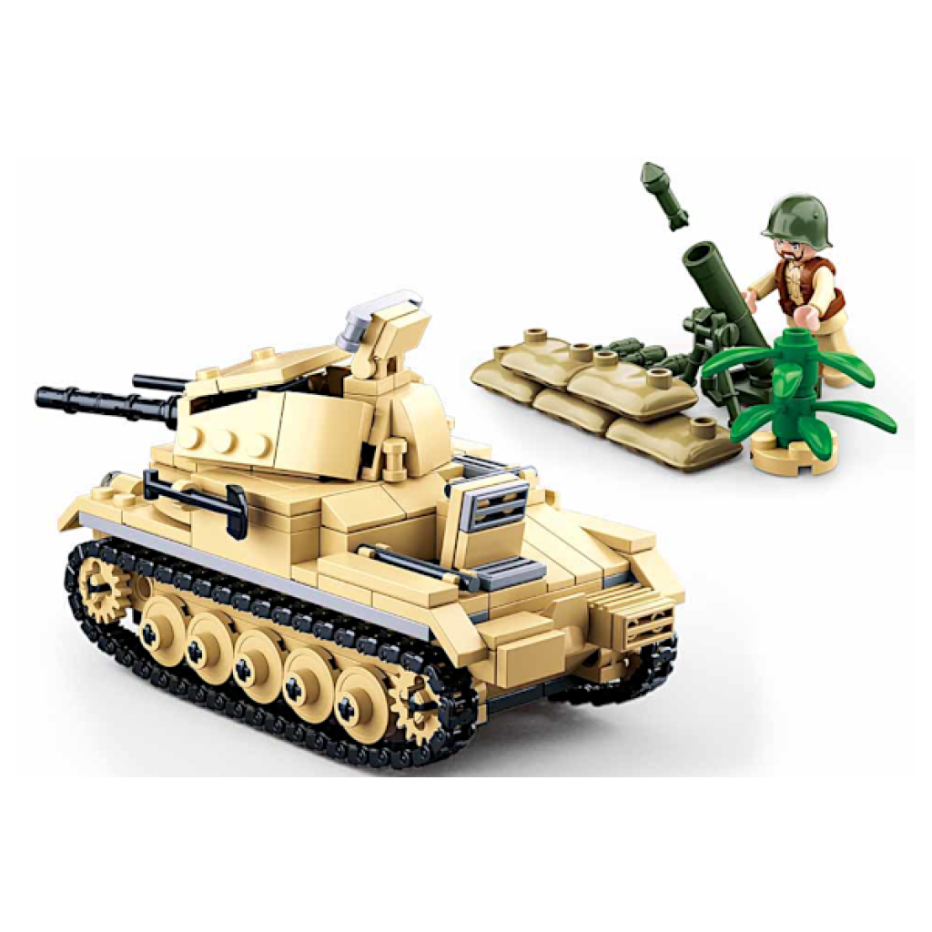 Klocki Czołg PzKpfw II Armia Niemcy Wojsko 356 el. Tomdorix