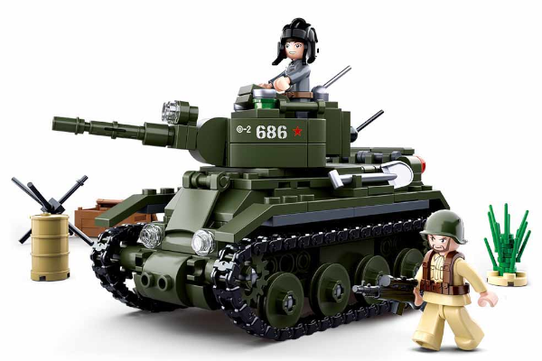 Klocki Wojsko Czołg T-34 RUDY 102 TOMDORIX