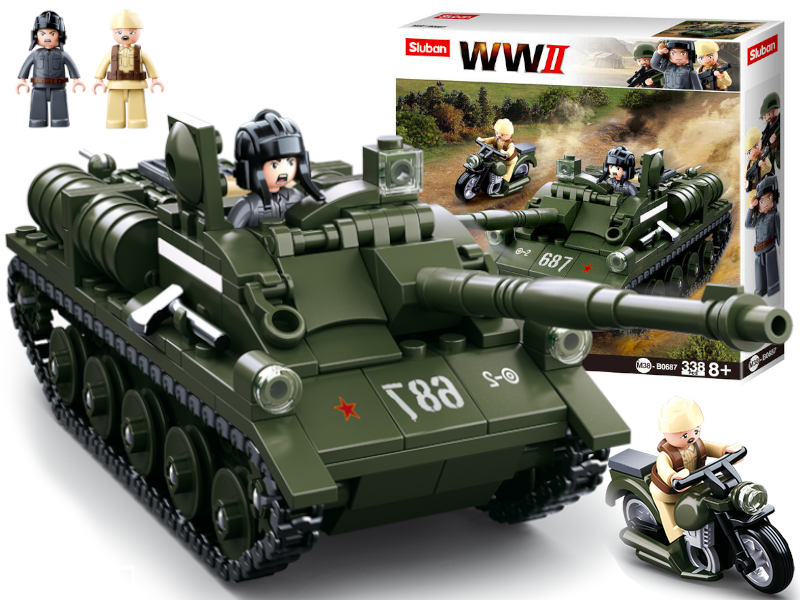 Klocki-Wojsko-Czołg-Niszczyciel-Czołgów-SU-85-TOMDORIX