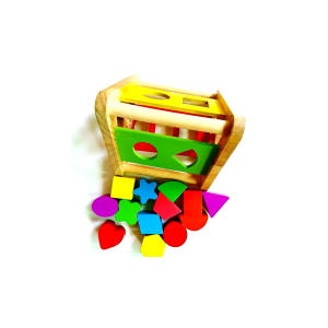 Zabawka Drewniana - Trójkątny Sorter Nauka Rozpoznawania Kształtów i Kolorów TOMDORIX