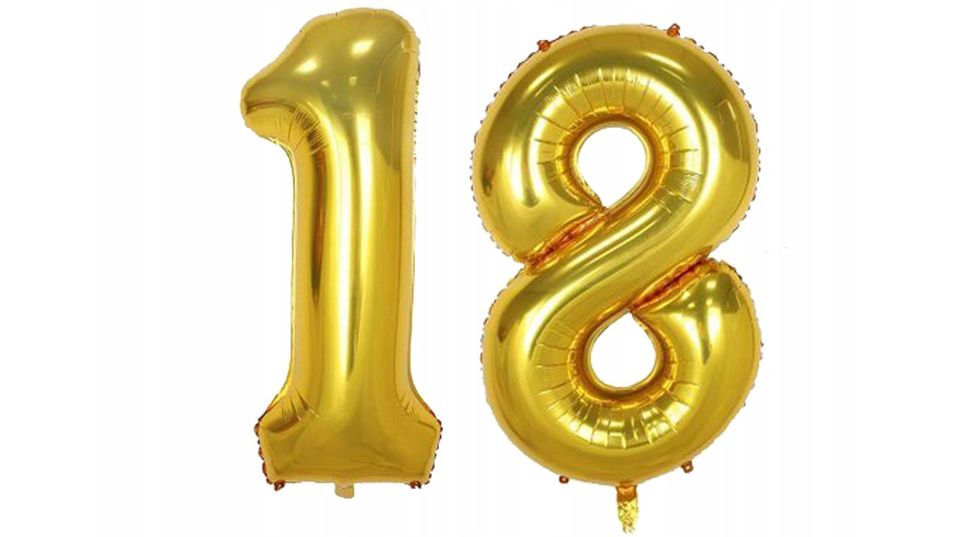 Balon Foliowy Cyfry ZŁOTE 100cm HEL na Urodziny TOMDORIX