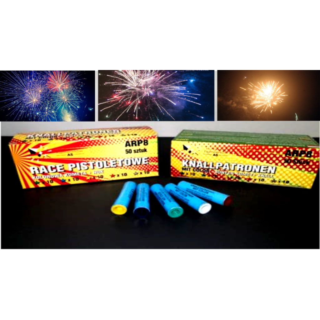 Race Pistoletowe Knallpatronen Mix Kolor+ Huk ARP8 do Pistolet Hukowy START 2 TOMDORIX