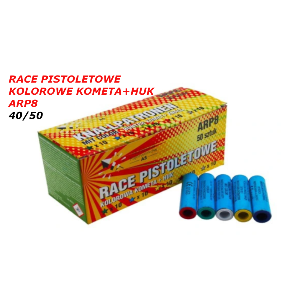Race Pistoletowe Knallpatronen Mix Kolor+ Huk ARP8 do Pistolet Hukowy START 2 TOMDORIX