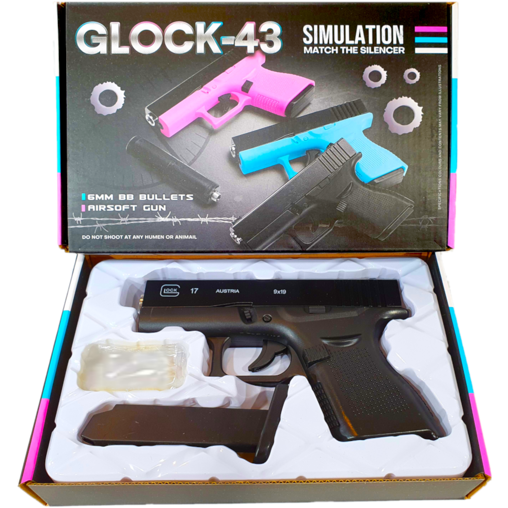 GLOCK 43 Pistolet Metalowy Na Kulki 6mm Replika Air Soft Gun TOMDORIX