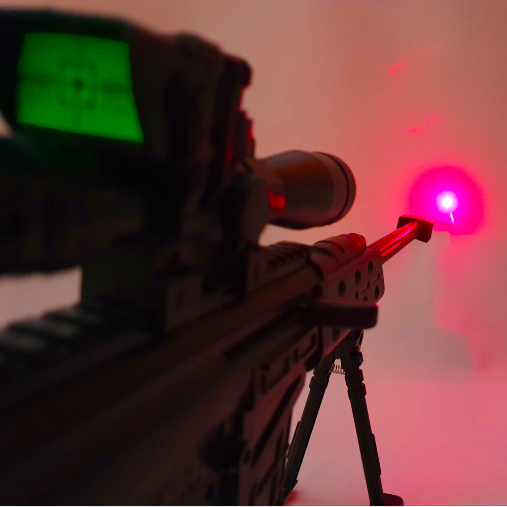 Karabin Snajperka Na Kulki 6mm Replika ASG z Laserem i Atrapą Kolimatora TOMDORIX