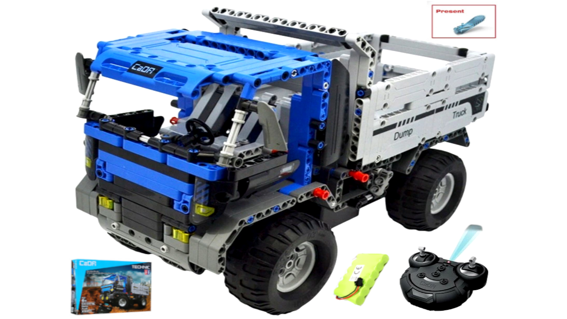 Klocki Lego Technic, Cada Double Eagle Wywrotka Ciężarówka Zdalnie Sterowana+ Pilot RC C51017W TOMDORIX