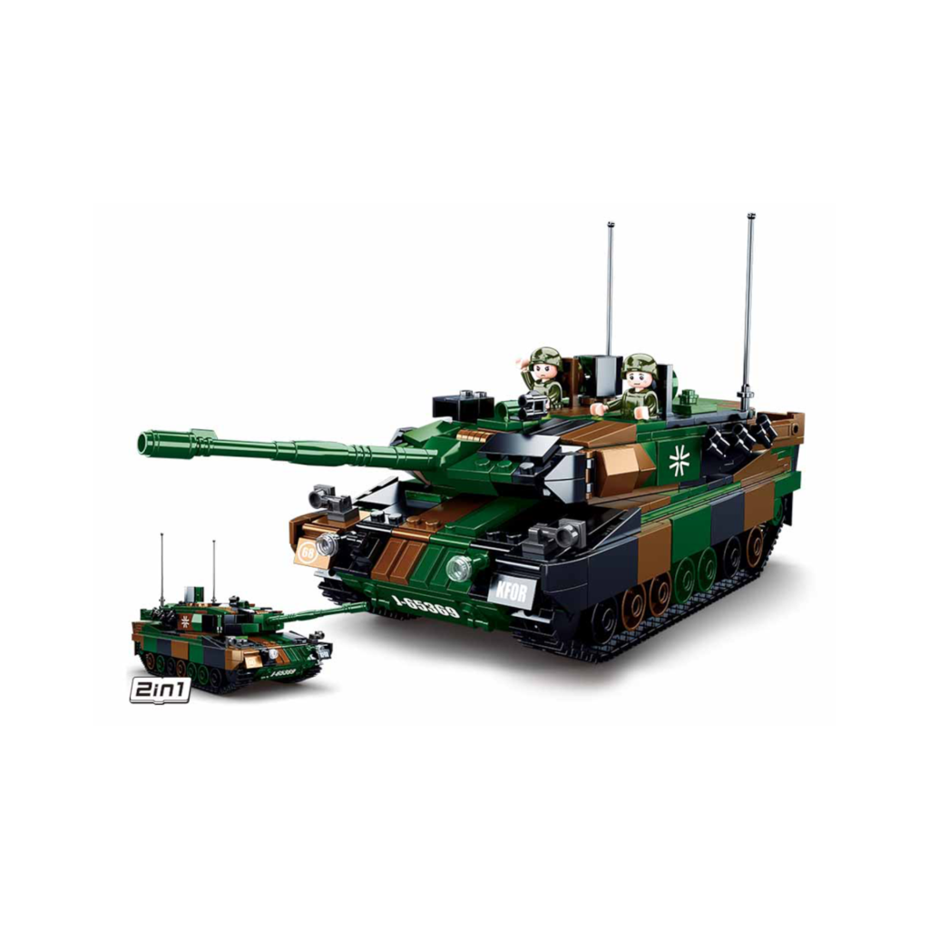 Klocki Czołg Leopard 2A5 2wersje1 opakowaniu Wojsko Armia TOMDORIX