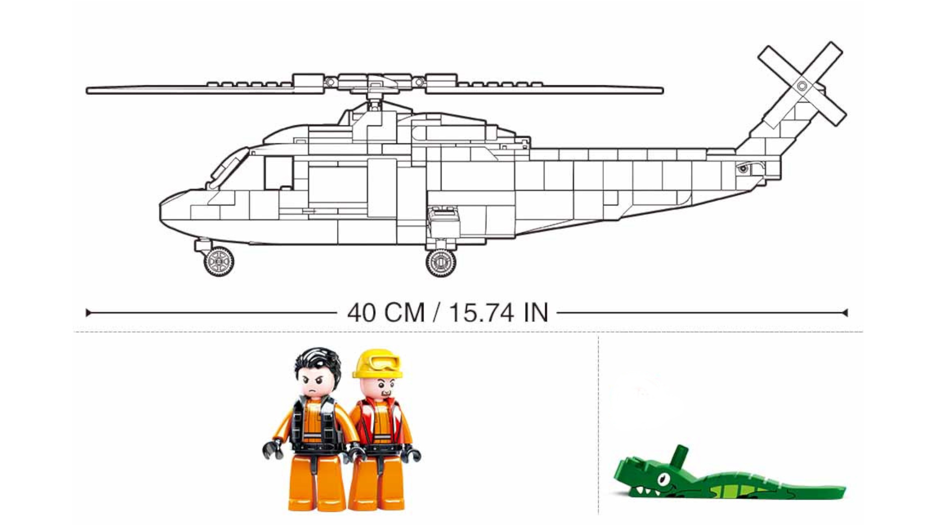 Klocki Helikopter Ratowniczy Pogotowie, Helikopter medyczny TOMDORIX