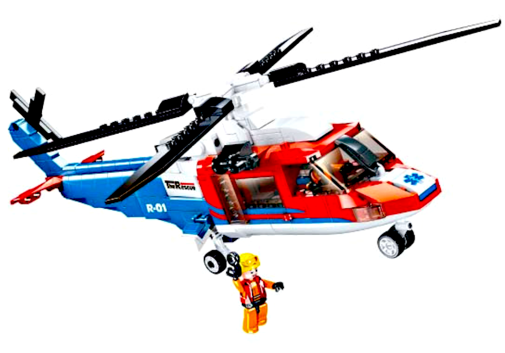 Klocki Helikopter Ratowniczy Pogotowie, Helikopter medyczny Tomdorix