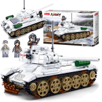 Klocki Czołg T-3485 RUDY 102 Wersja Zimowa, Wojsko, Armia TOMDORIX