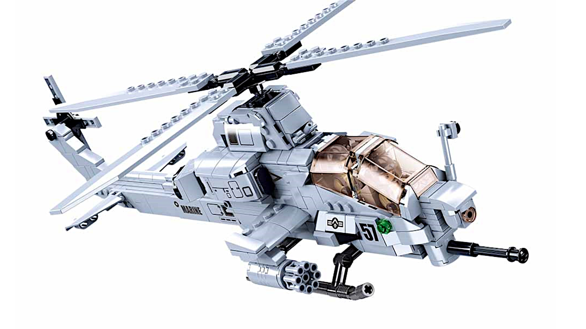 Klocki Helikopter AH-1Z VIPER Armia Wojsko Samolot TOMDORIX