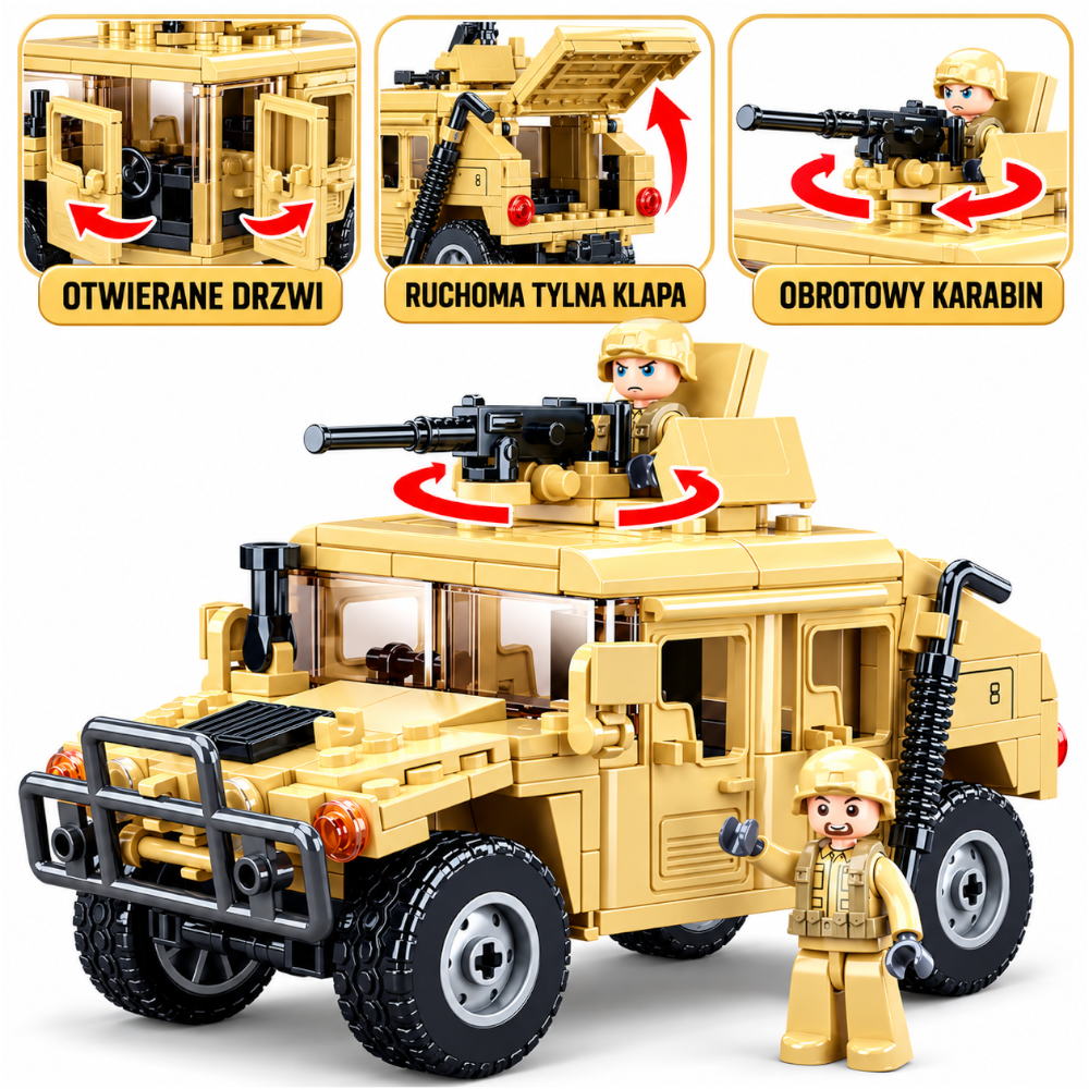 Klocki Jeep HAMER Hummer H2 Wojsko Armia TOMDORIX