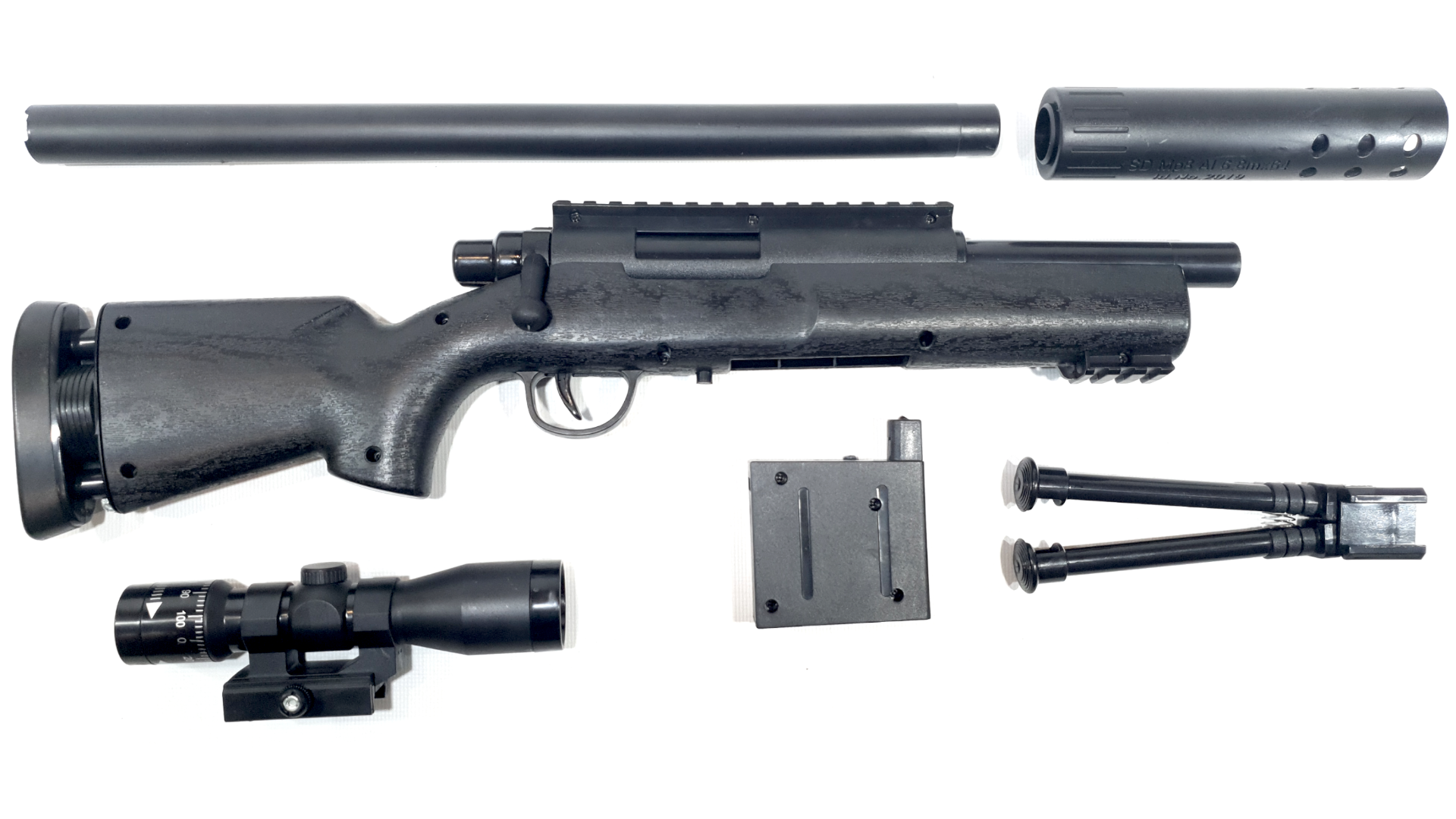 M24 SWS Karabin Snajperski Na Kulki Air Soft Gun z Powiększajaca Cel Luneta TOMDORIX