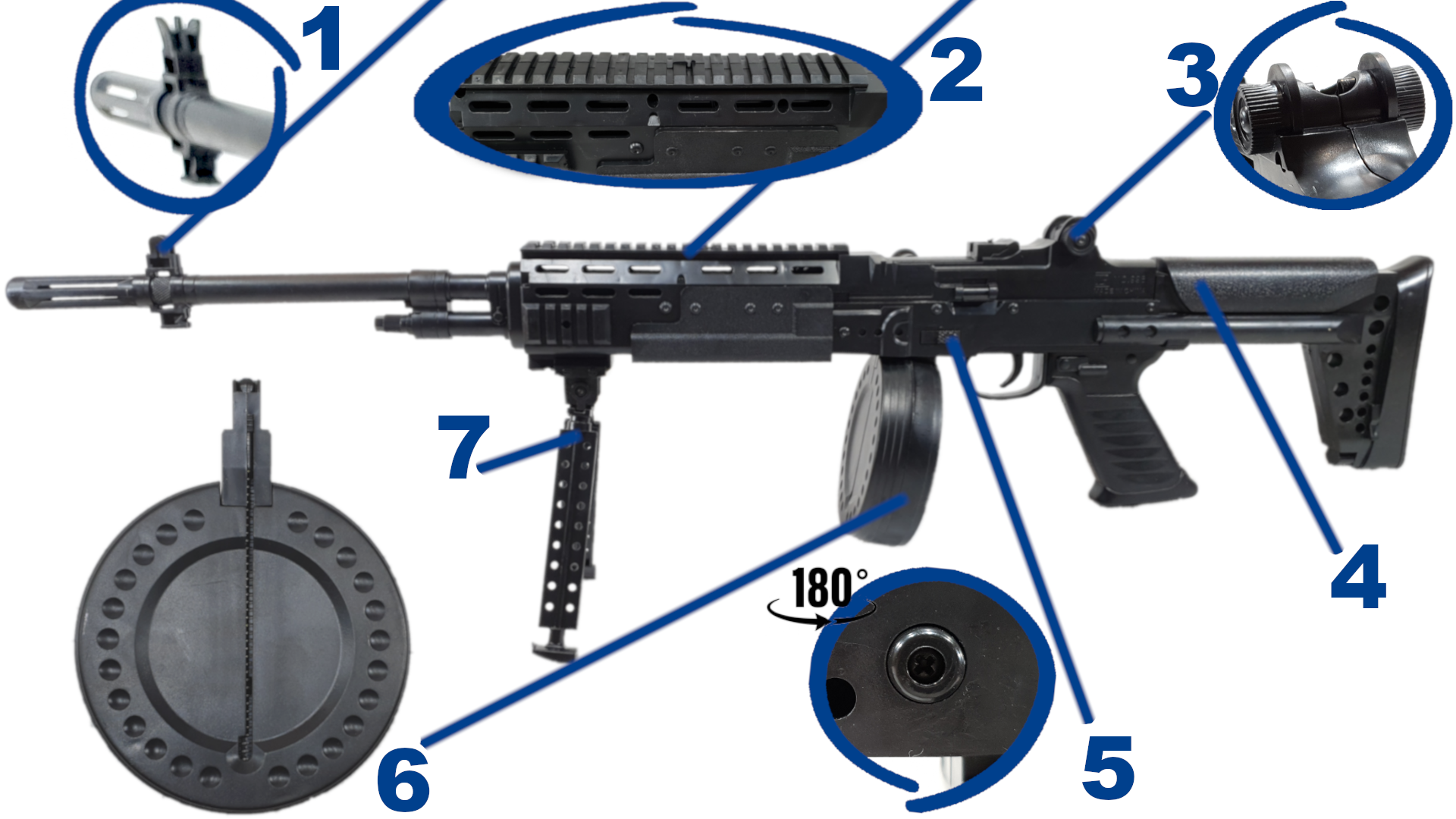 AK-12 Karabin Maszynowy Na Kulki Snajperka Air Soft Gun TOMDORIX