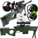 AWP Snajperka Karabin Wyborowy Na Kulki Air Soft Gun z Powiększającą Cel Lunetą