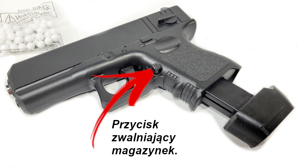 Glock Pistolet Metalowy ASG Na Kulki 100% Metal TOMDORIX
