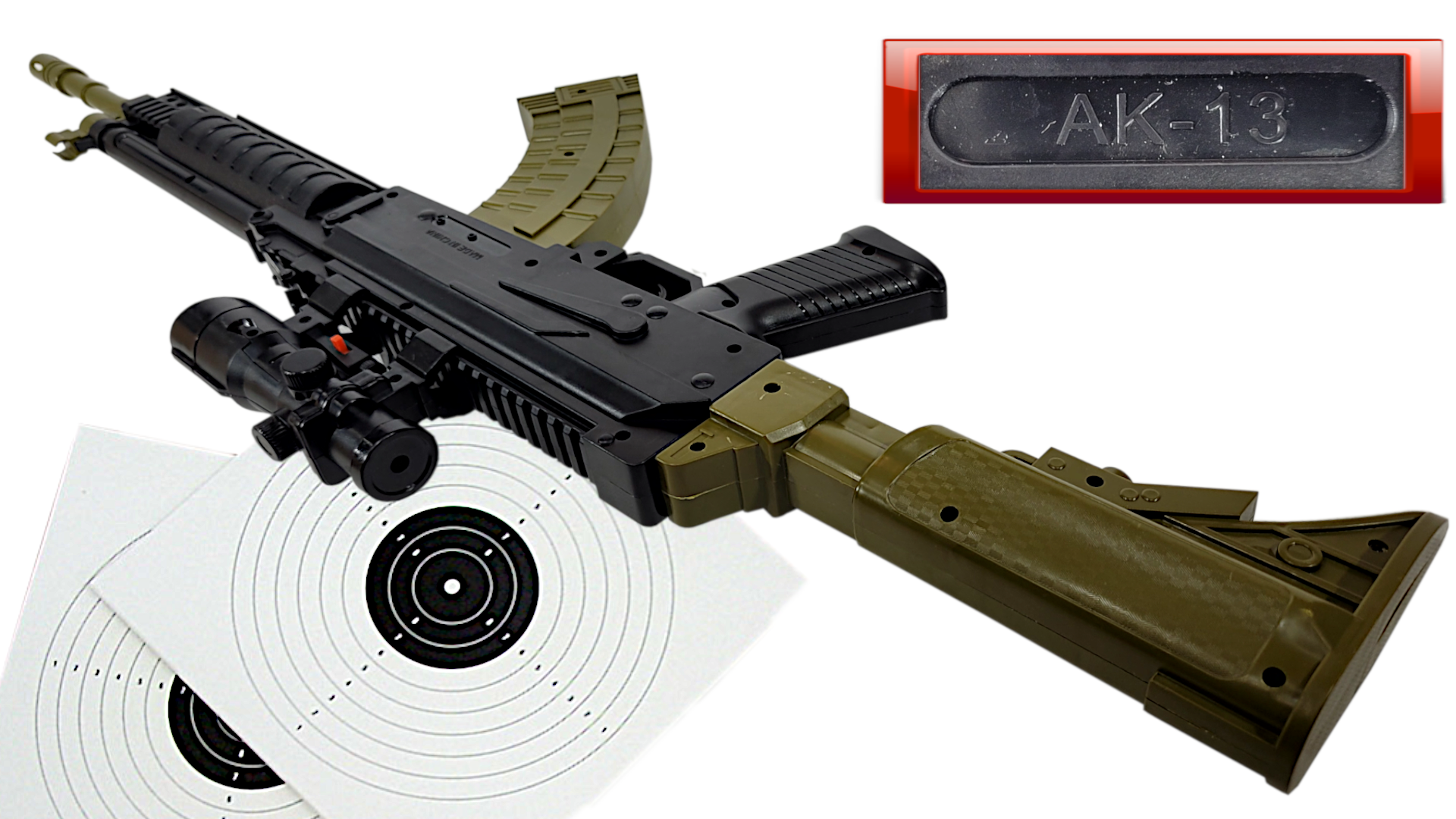Karabin Snajperka Na Kulki 6mm. AK13+Celownik Laser, Replika Tomdorix