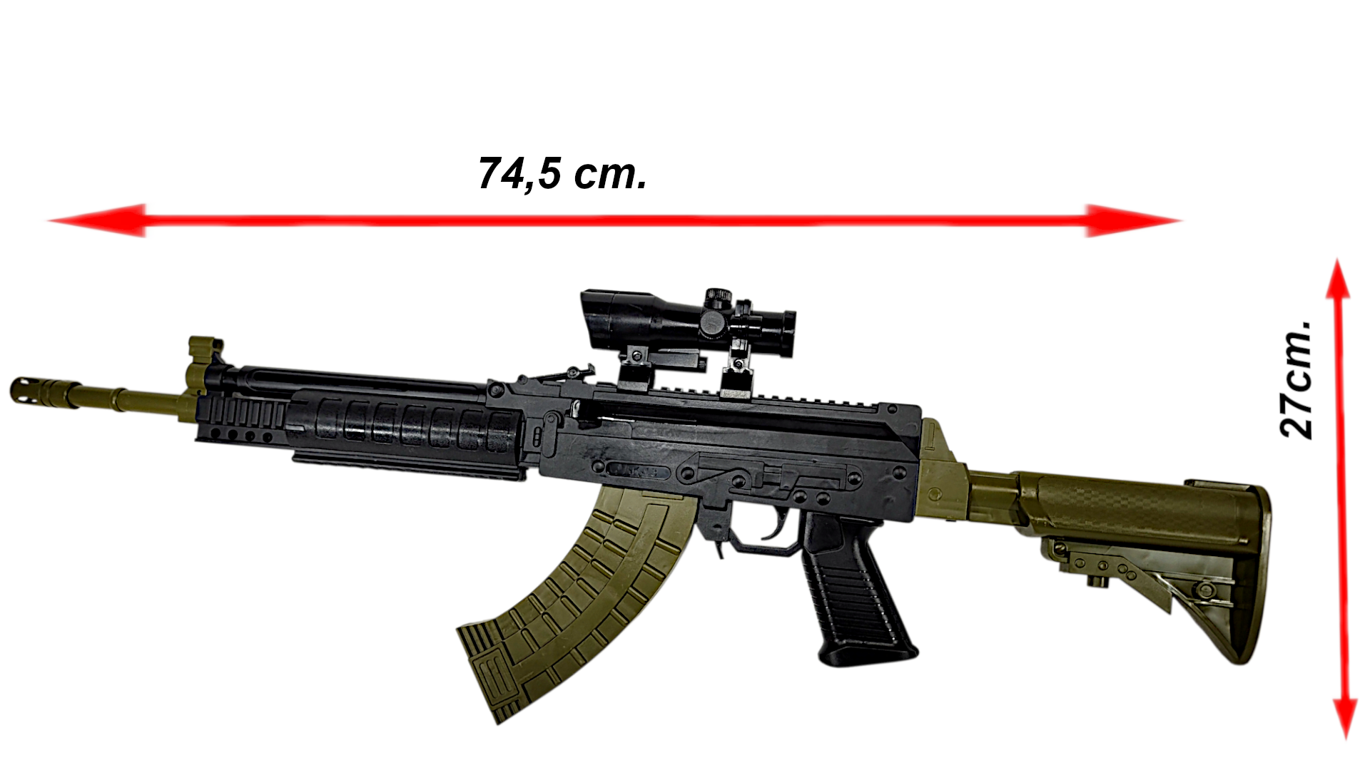 Karabin Snajperka Na Kulki 6mm. AK13+Celownik Laser, Replika Tomdorix