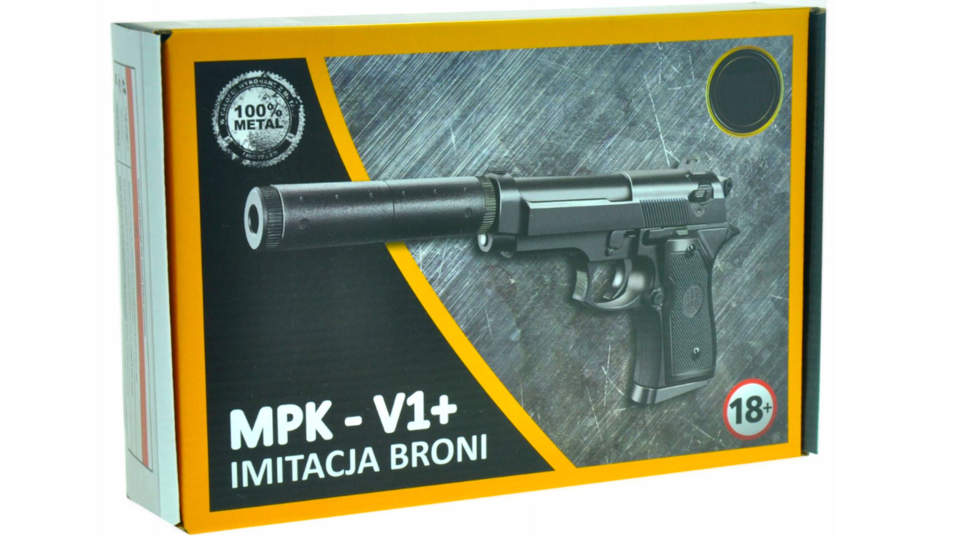 BERETTA Pistolet Metalowy na Kulki 6mm Replika ASG + Tłumnik TOMDORIX