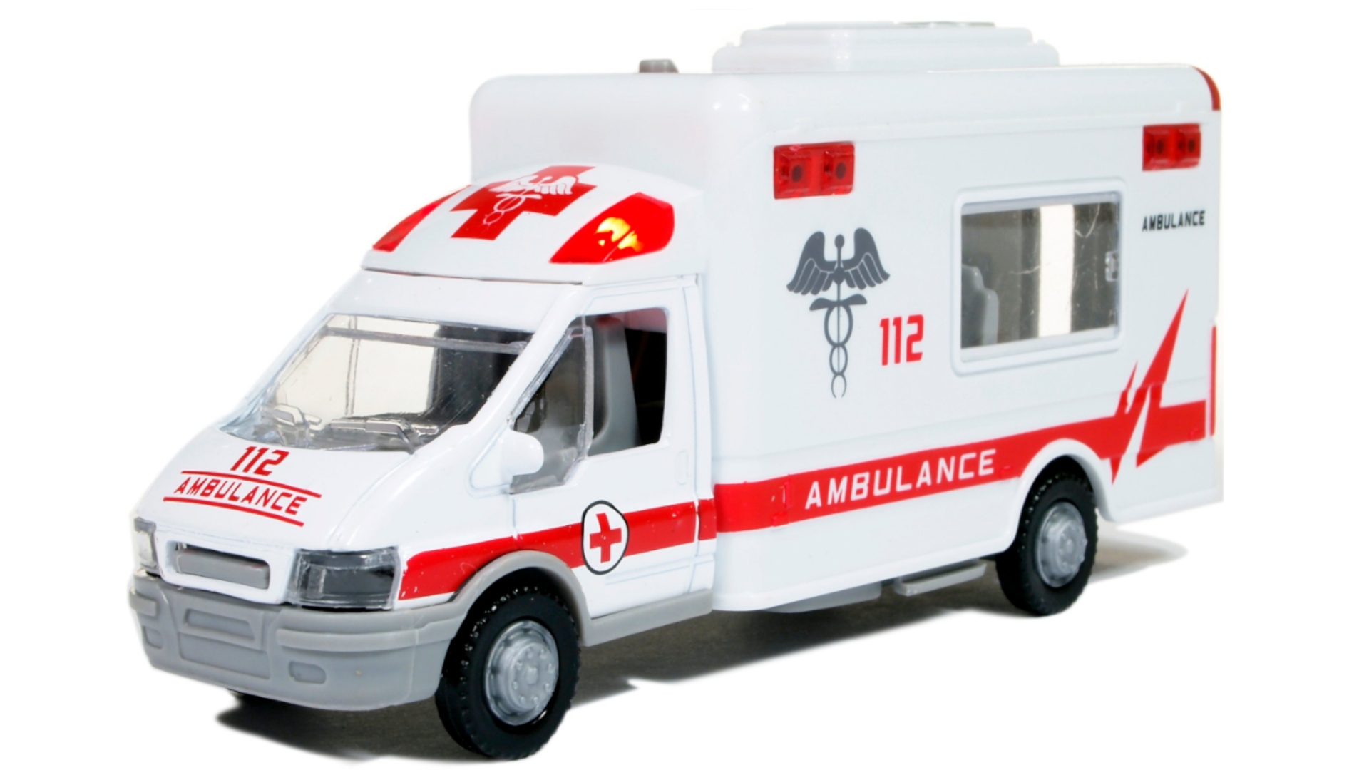 Auto Metalowe Karetka Pogotowia Ambulans Światło Dźwięk TOMDORIX