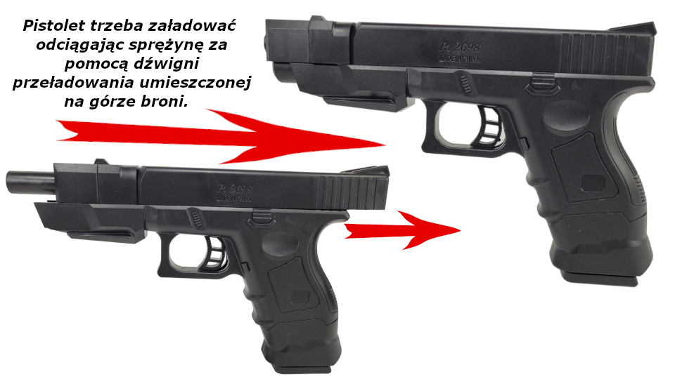 Glock 18 Policyjny Pistolet Na Kulki+ Granat 800 szt. Tomdorix
