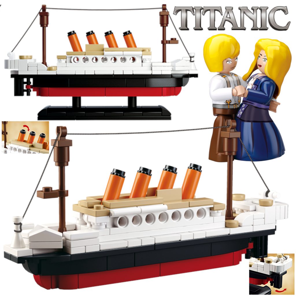 TITANIC Klocki Statek Parowiec Okręt Tomdorix