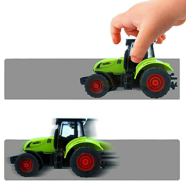 Zestaw Farmerski 2 Duże Traktory + 3 Maszyny Rolnicze Kombajn TOMDORIX