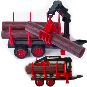Zestaw Farmerski 3w1 Traktor Z Napędem + Przyczepa Do Drewna, Pług, Rozrzutnik Obornika TOMDORIX