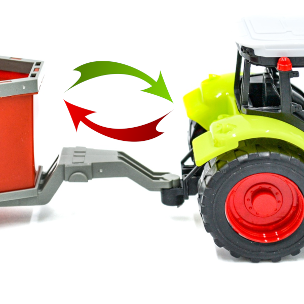 Zestaw Farmerski 3w1 Traktor z Napędem + Kultywator +Przyczepa Dla Zwierząt +Kombajn do Ziemniaków TOMDORIX