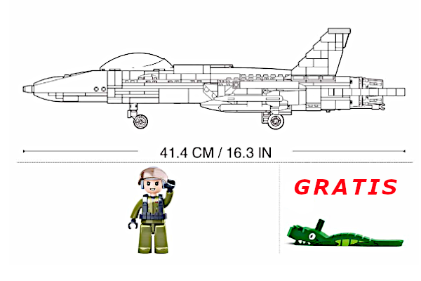 Klocki Myśliwiec FA-18EF Super Hornet Samolot Tomdorix