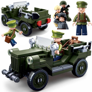 Klocki Wojsko GAZ-67 Gazik Czapajew Auto Terenowe 112 el Tomdorix