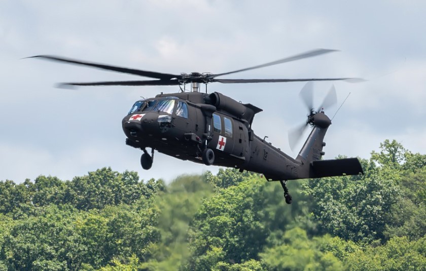 Klocki Helikopter H-60 Black Hawk Śmigłowiec Karetka