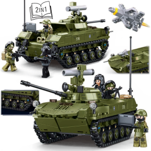 Klocki CZOŁG BMD-2S BMD-1S Radziecki Bojowy Wóz Piechoty 2W1 3 Figurki Tomdorix