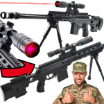 Ogromny Karabin Snajperski Na Kulki BARRETT M82 Aż 96 cm Replika ASG Luneta
