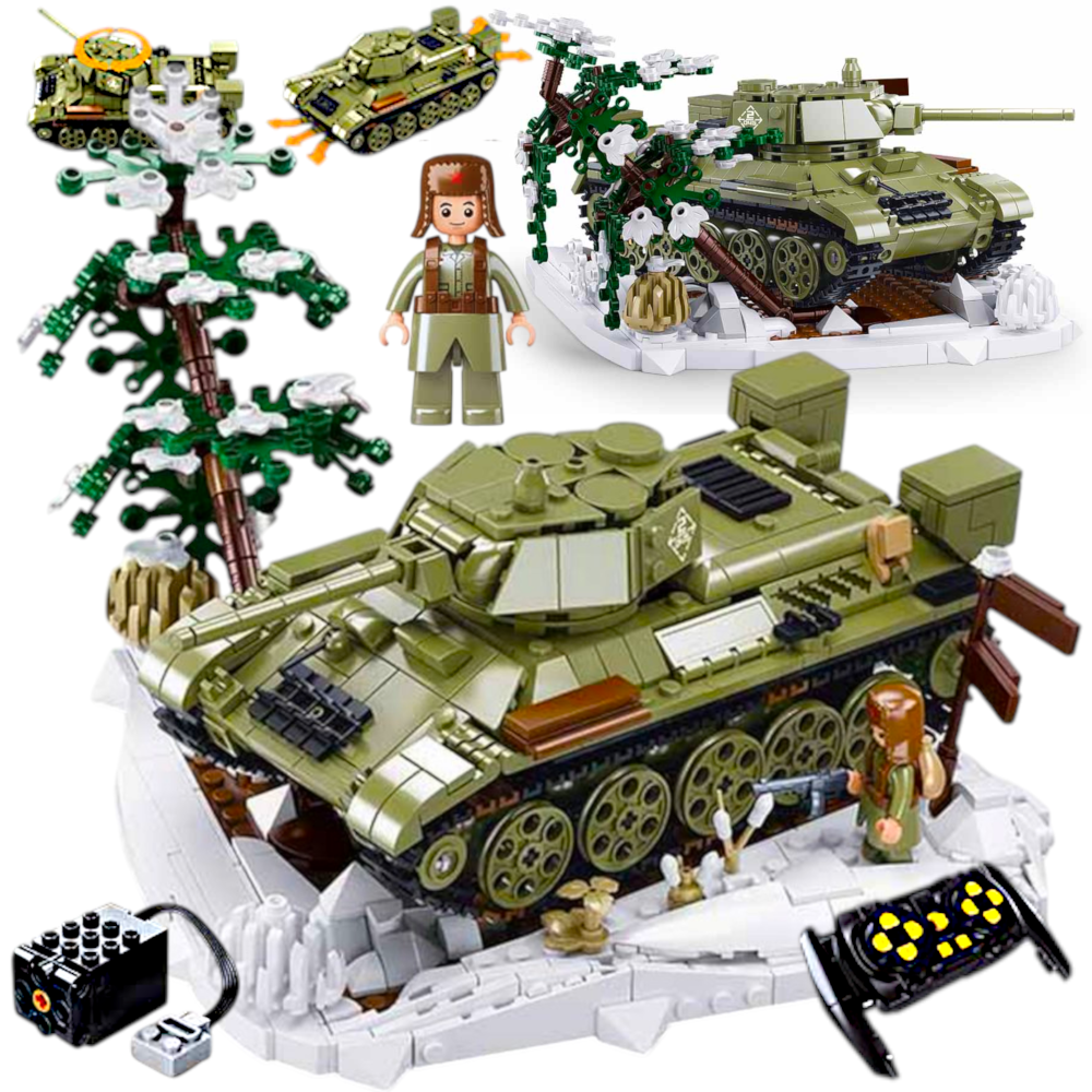 Klocki Czołg T-34 RUDY 102 RC Zdalnie Kierowany Pilot 135 2,4 Gh 837 El TOMDORI