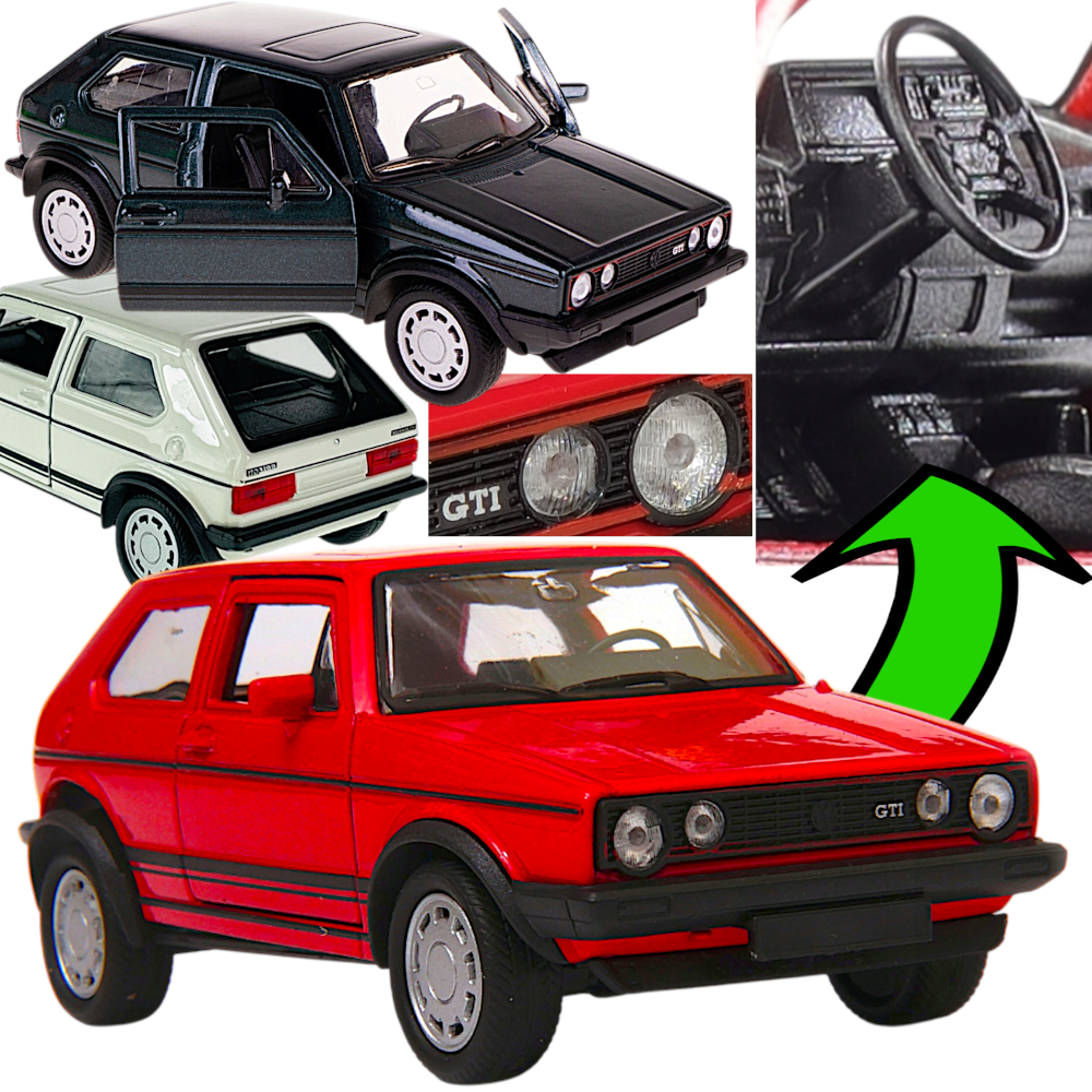Auto VW Volkswagen Golf I GTI Model Metalowy Różne Kolory Welly Legenda PRL TOMDORIX