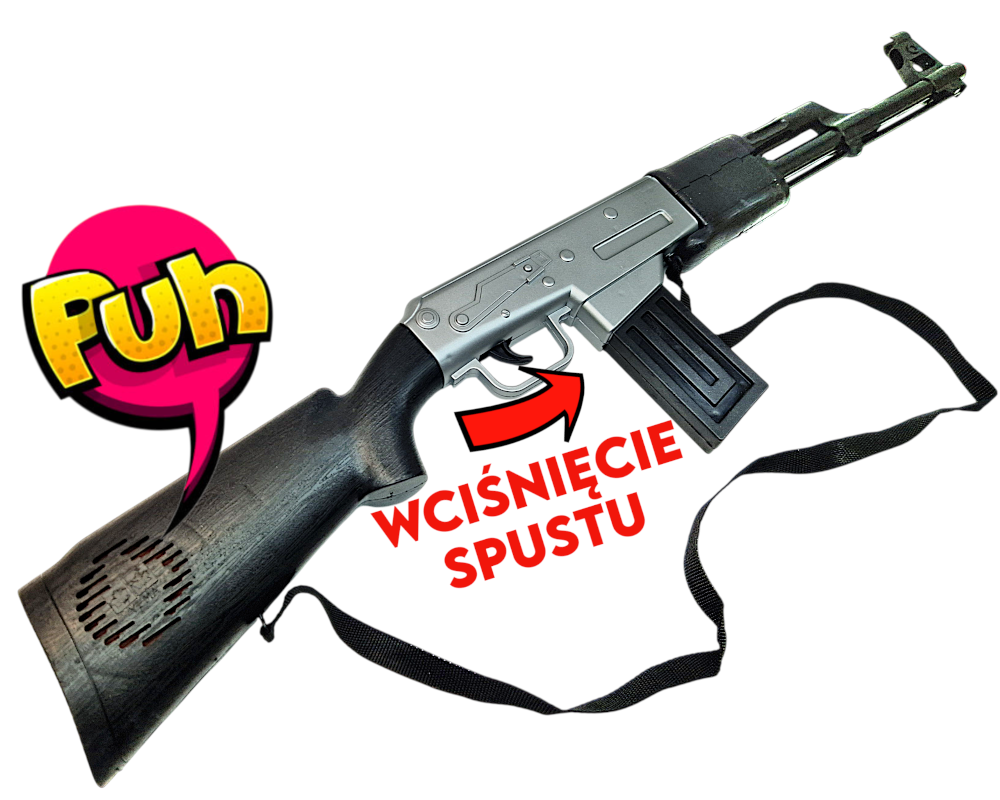 Karabin Hukowy AK-47 Pukawka Strzelba Winchester Kowbojska z Paskiem 66cm TOMDORIX