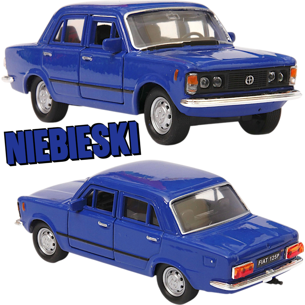 Polski DUŻY FIAT 125p Samochód Auto Model Metalowy Welly Legenda PRL TOMDORIX
