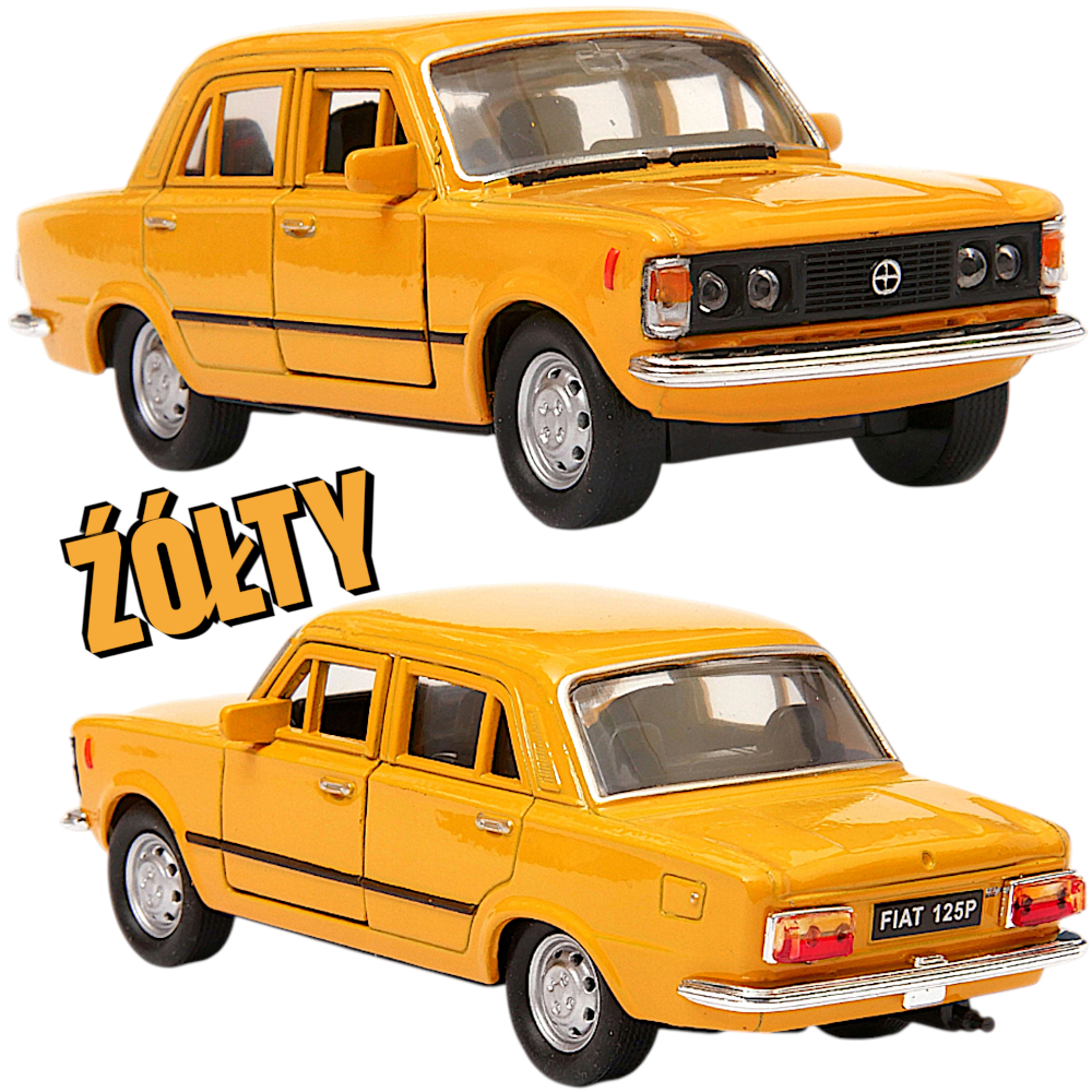 Polski DUŻY FIAT 125p Samochód Auto Model Metalowy Welly Legenda PRL TOMDORIX