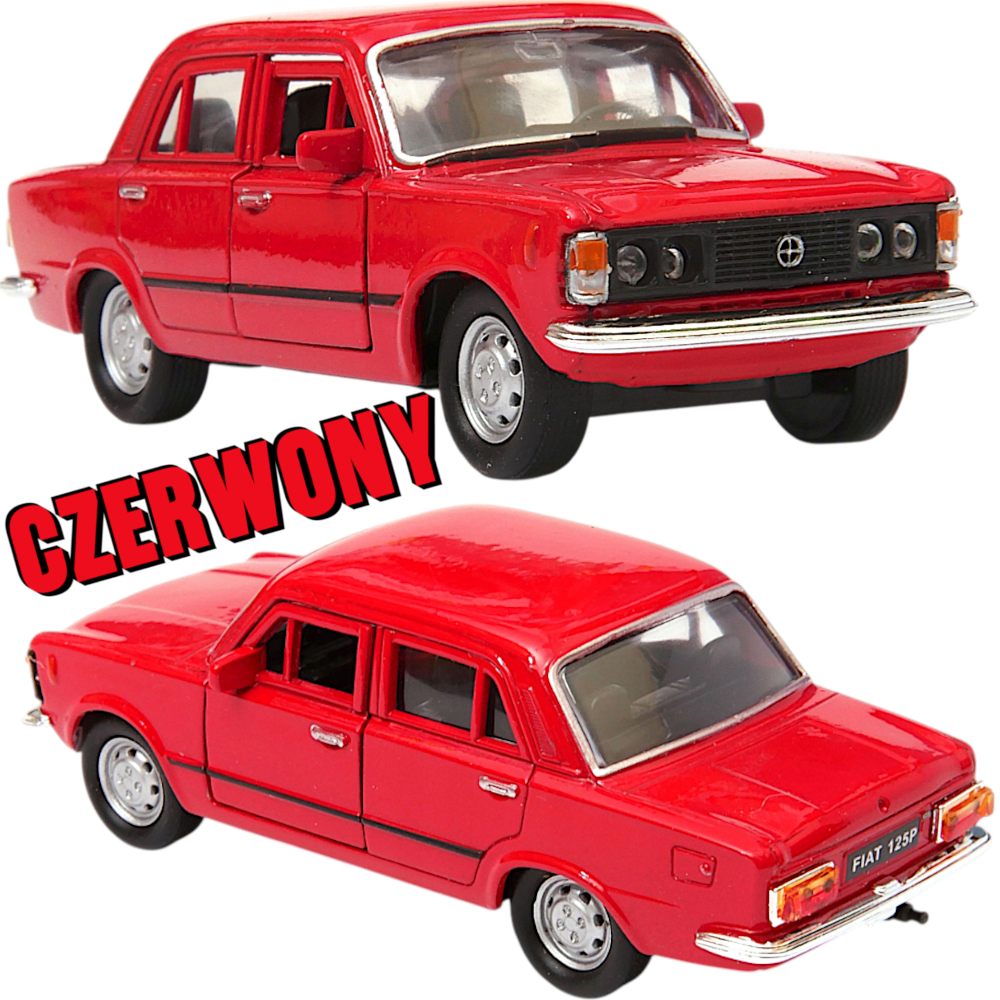 Polski DUŻY FIAT 125p Samochód Auto Model Metalowy Welly Legenda PRL TOMDORIX