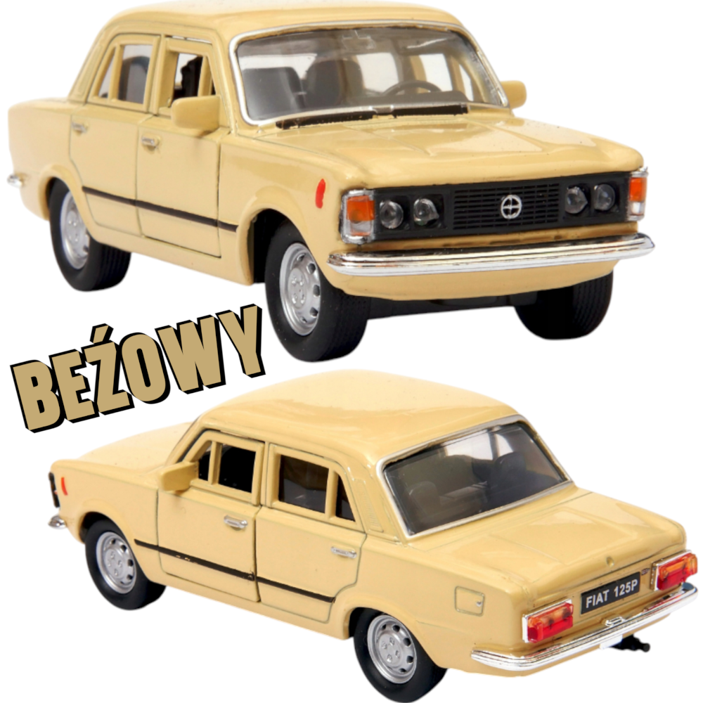 Polski DUŻY FIAT 125p Samochód Auto Model Metalowy Welly Legenda PRL TOMDORIX