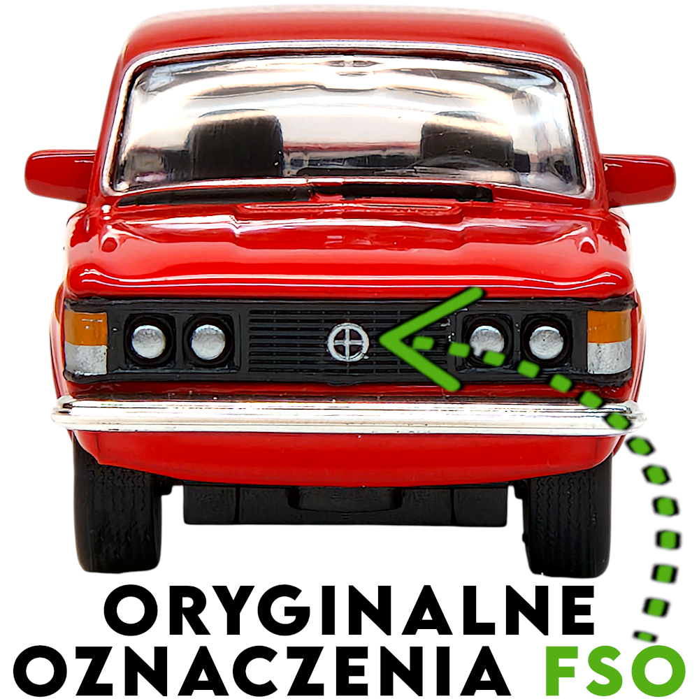 Polski DUŻY FIAT 125p Samochód Auto Model Metalowy Welly Legenda PRL TOMDORIX