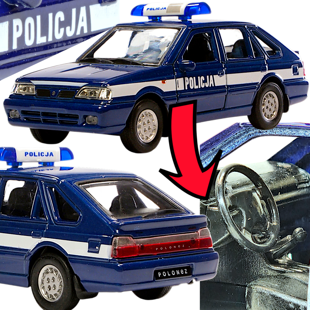 FSO Polonez Caro Plus Borewicz Policja Milicja Auto Model Metalowy Welly 134 Legenda PRL TOMDORIX
