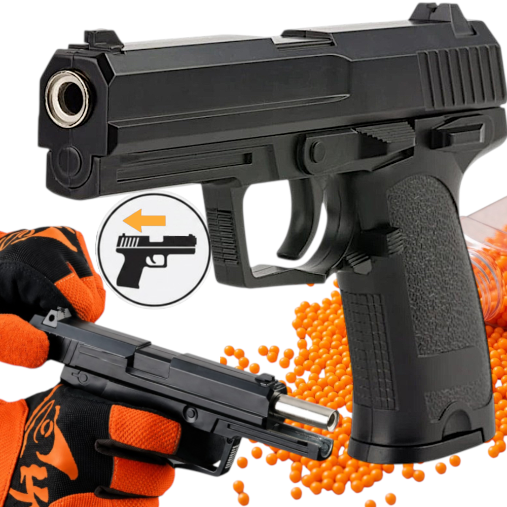 Ciężki PISTOLET METALOWY ASG Na Kulki Mocna Replika Broni Policyjnej 550g TOMDORIX