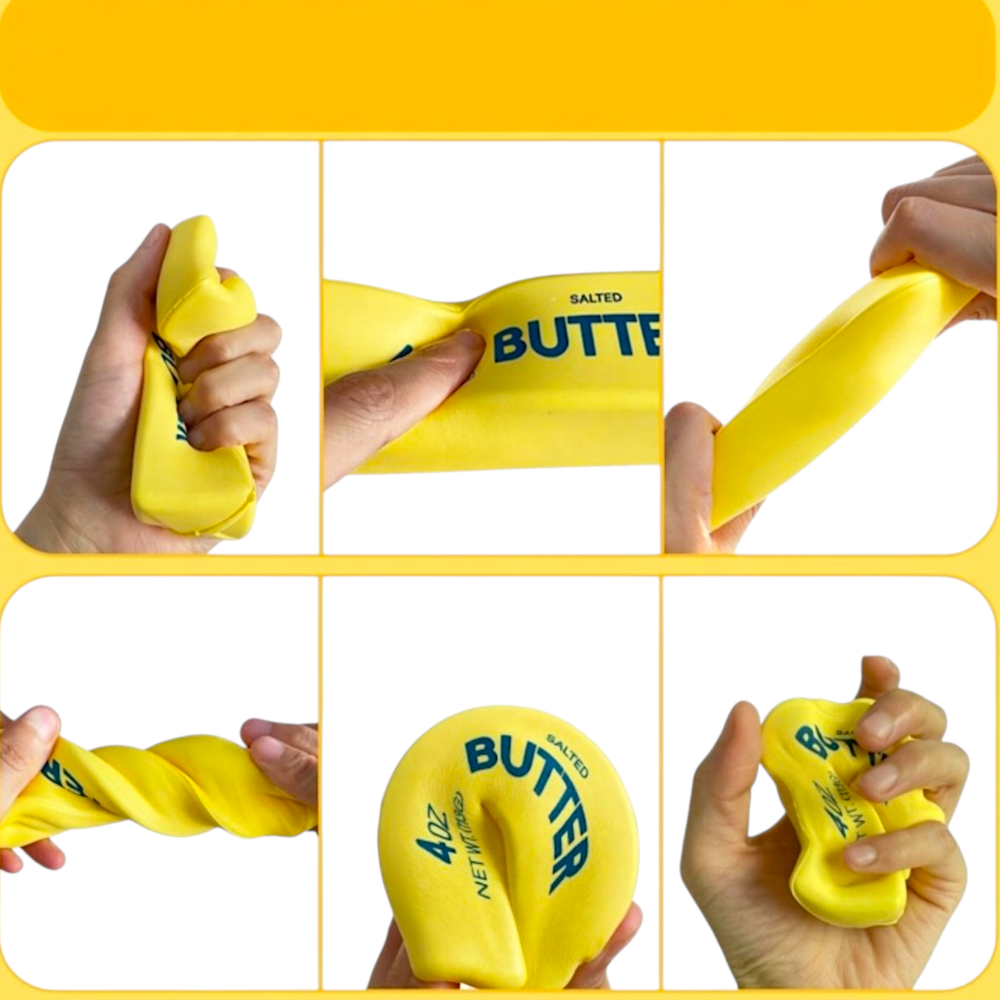 Duże MASŁO Gniotek Antystresowy Kostka MASŁA Salted Butter Squishy HIT TIK TOK 2026!