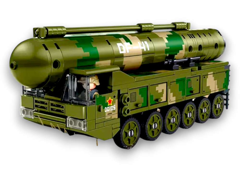 Klocki CIĘŻARÓWKA Wyrzutnia Rakiet BALISTYCZNYCH DF-41S Pojazd Specjalny TOMDORIX