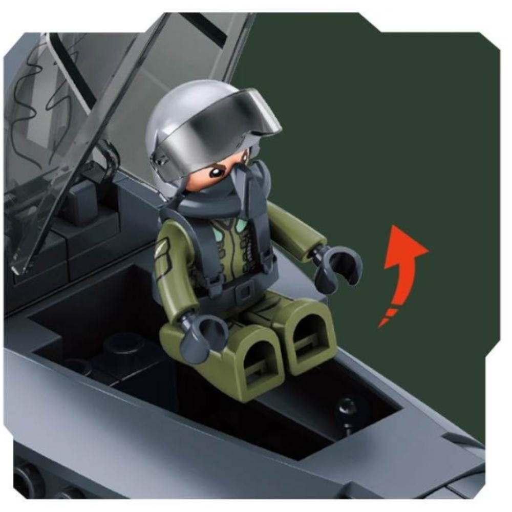 Klocki Myśliwiec J35 Army Stealth Fighter 155 335 elementów + Pilot Tomdorix