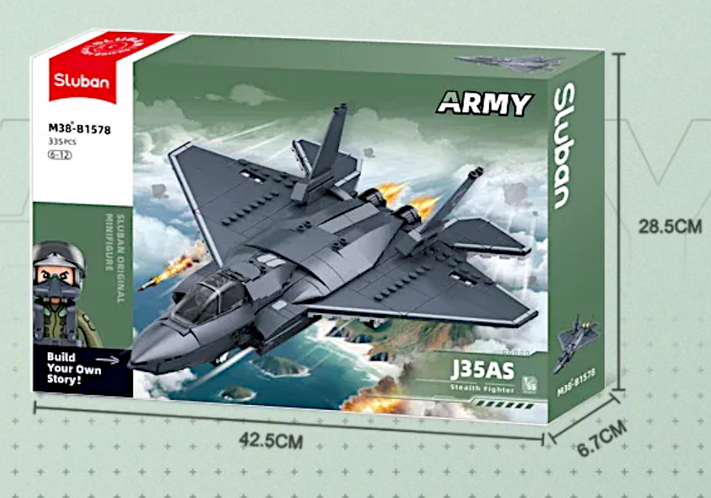 Klocki Myśliwiec J35 Army Stealth Fighter 155 335 elementów + Pilot Tomdorix
