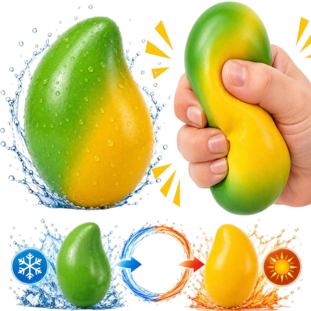 DUŻY Gniotek Antystresowy MANGO Zmienia Kolor Dojrzewa Termoaktywne SQUISHY TOMDORIX