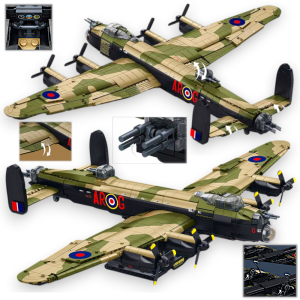Klocki Bombowiec Avro Lancaster MkI - G Samolot Skala 144 1382 elem. Tomdorix